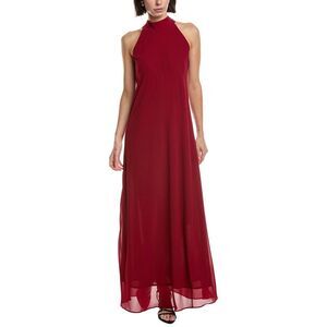 Carla Ruiz Womens  Halter Mock Neck Maxi Dress, Purple